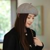 Versatile Korean Style Knit Beret for Women – Large, Warm, Gentle Autumn/Winter Hat