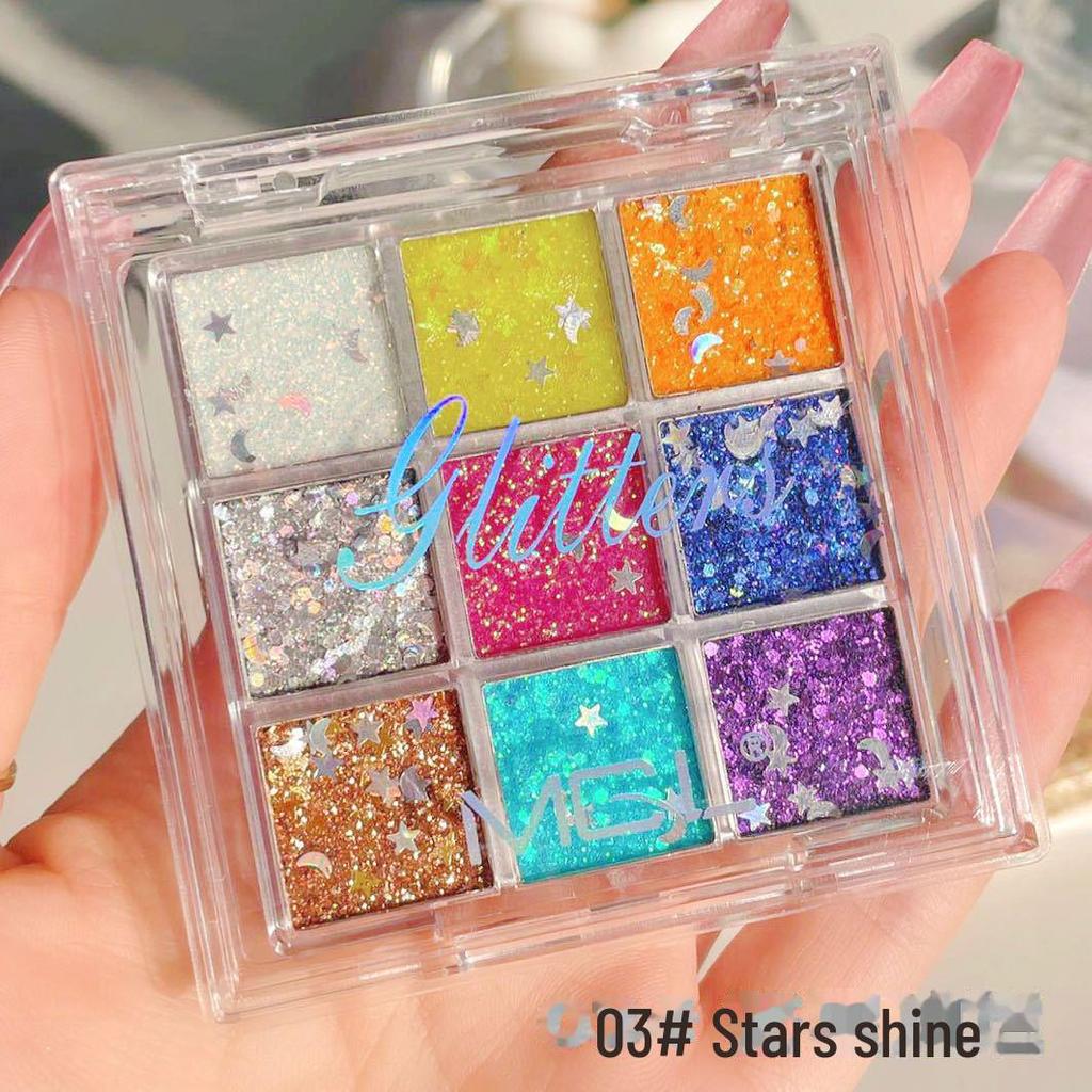Kids' Glitter Eyeshadow Palette: Self-Adhesive Sequins & Gems for Children's Day Makeup