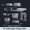 Transparent TPU For Volkswagen Talagon 2025 Car Center Console Media Dashboard Navigation Anti-scratch Protector Interior Film