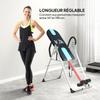 Inversion Table, Foldable Weight Training, Adjustable Safety Belt, Steel, Silver and Black