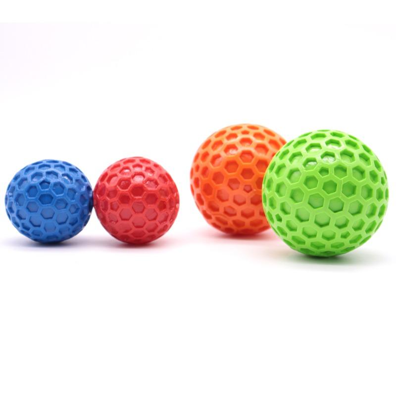 Hundespielzeug zur Selbstunterhaltung und gegen Langeweile, Wabenförmige Geräuschspielzeugbälle, Langlebiges Beißspielzeug für Haustiere, Hundeball-Zubehör