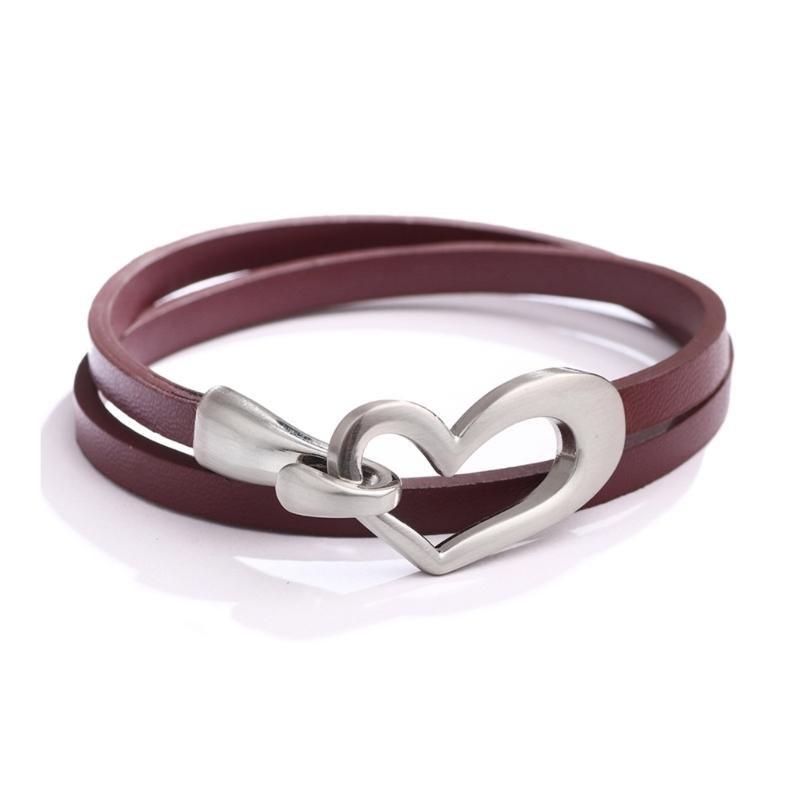 

Новейший дизайн Черный Простой Любовь Кожаные Шармы Браслет для Женщин Простой Пустой Дизайн Удивительная Ширина Браслет и Браслет