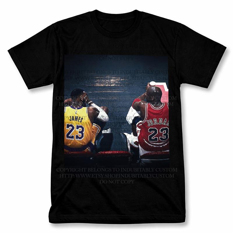 Michael LeBron James Graphic T Shirt Vantage Basketball Tee
