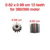 Children electric car motor metal gear,RC car 12V dc motor gear,kid's toy car engine gear 10 teeth 12 teeth gear for 550 motor