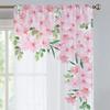Botanical Pattern Curtains Rose Flower Pattern Voile Curtains Living Room Bedroom Office Decoration Soft Curtains