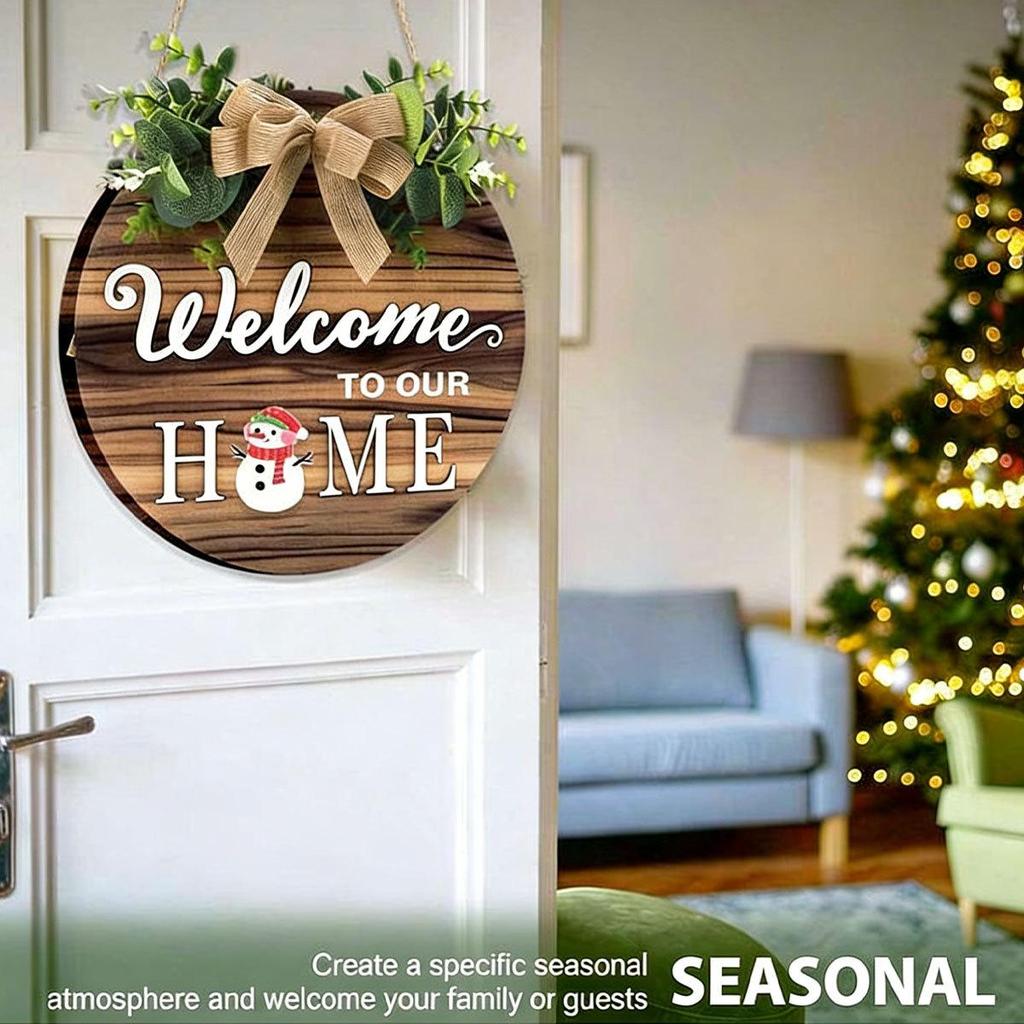 14-Pattern Interchangeable Welcome Sign for Easter, Christmas, & More Holidays