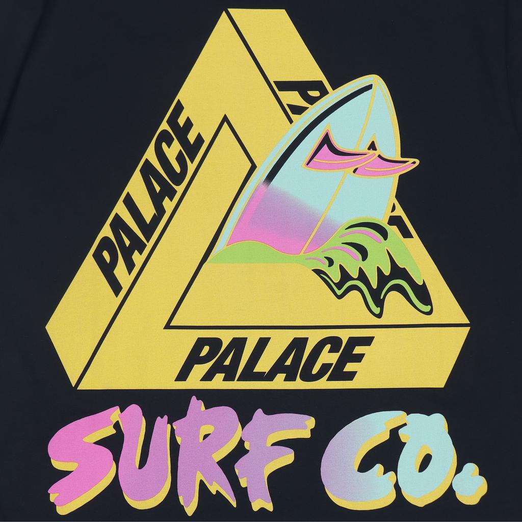 Palace SS22 Tri-Surf Gradient Letter Print Crew Neck Short Sleeve T-Shirt Unisex Tops Black P22TS159