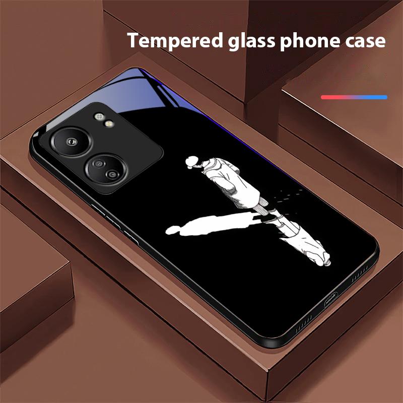 Funny Devil Eyes For Xiaomi Redmi 13C Note13 12 Pro Plus 5G Note 9 13T Pro POCO X6 F5 F6 Black Tempered Glass Phone Case