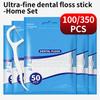 100/350Pcs Super Fine Dental Floss Picks, Disposable Interdental Brush Toothpicks, Household Oral Care Cleaning Tools