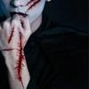 High-Value Personality Dark Scars Halloween Face Sticker Hand Tattoo Sticker
