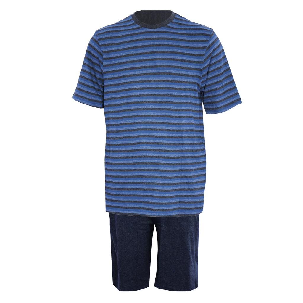 Momentii Mens Stripe Short Lounge Set