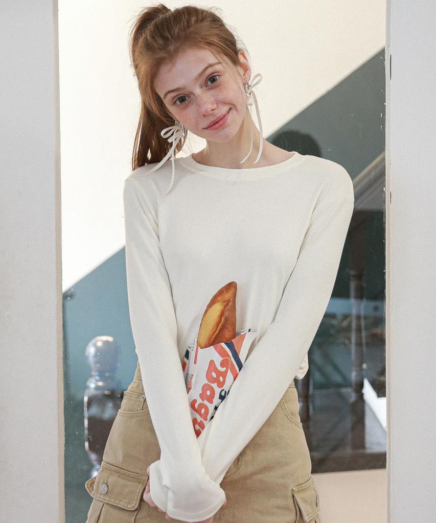 LOSSYROW Lossy Slim Long Sleeve Cream