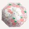 1pc Hello Kitty Floral Wreath Umbrella with Plastic Handle,Suitable for All Seasons Home Travel Outdoor UmbrellaSanlio341