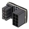 Power Adapter 8Pin Good Electrical Conductivity 180 Degree Steering Connector for Computer Graphics Card