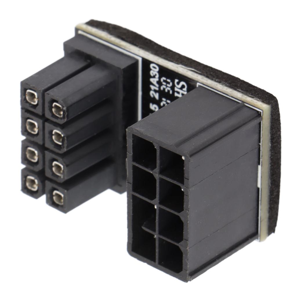 Power Adapter 8Pin Good Electrical Conductivity 180 Degree Steering Connector for Computer Graphics Card