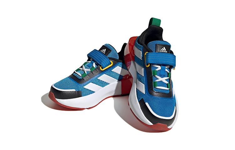 adidas Tech Runner LEGO X EL Little Kid 'White Shock Blue' HP5879