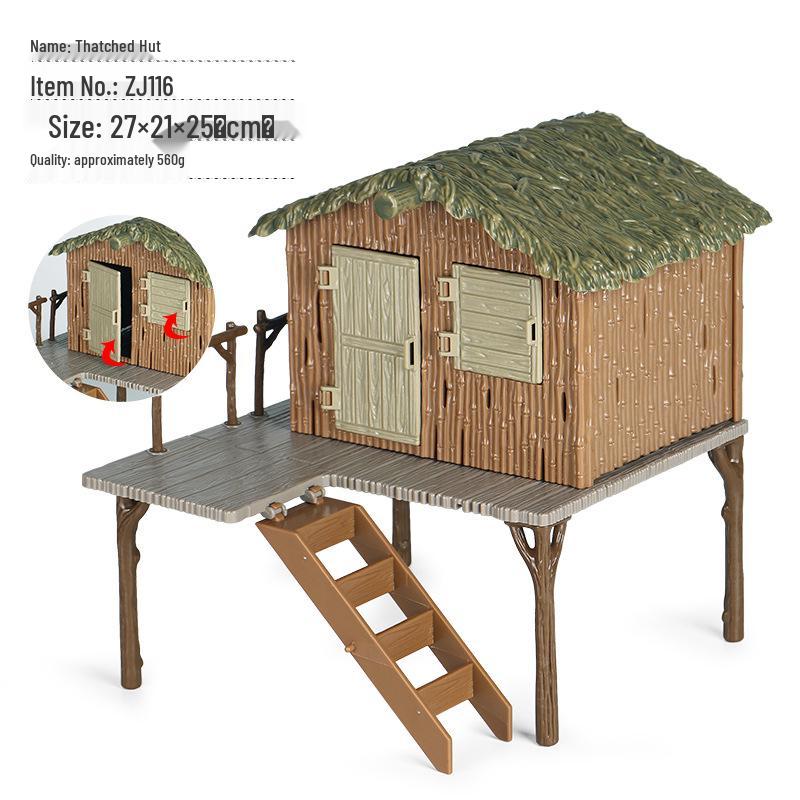 Animal Model Ranch Set: Chicken, Dog, Cow, Sheep, Horse Miniature Toy Scene