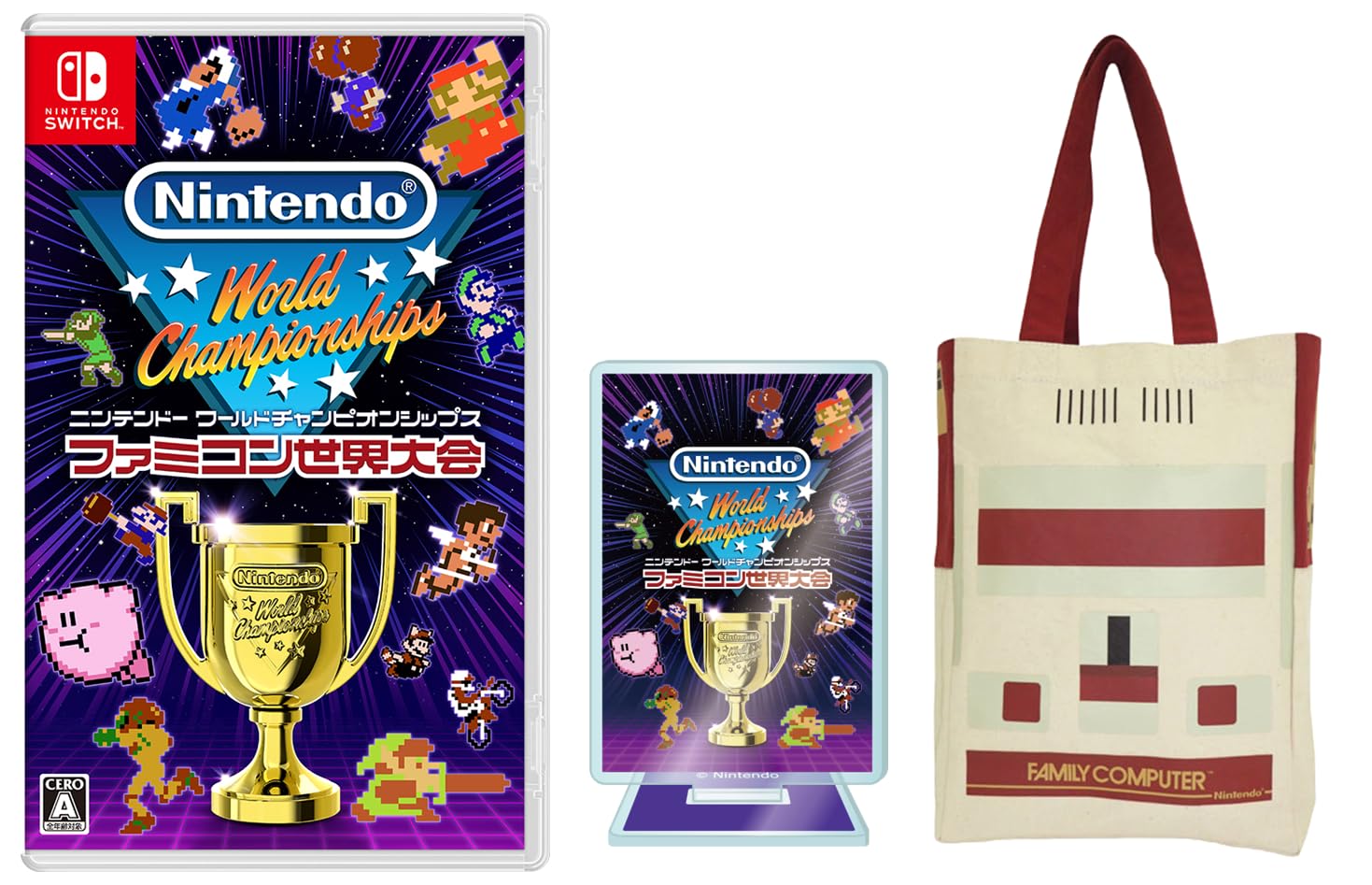 

Nintendo World Championships - Switch + Family Computer Tote Bag (Includes Original Acrylic Stand [Amazon.co.jp Exclusive])