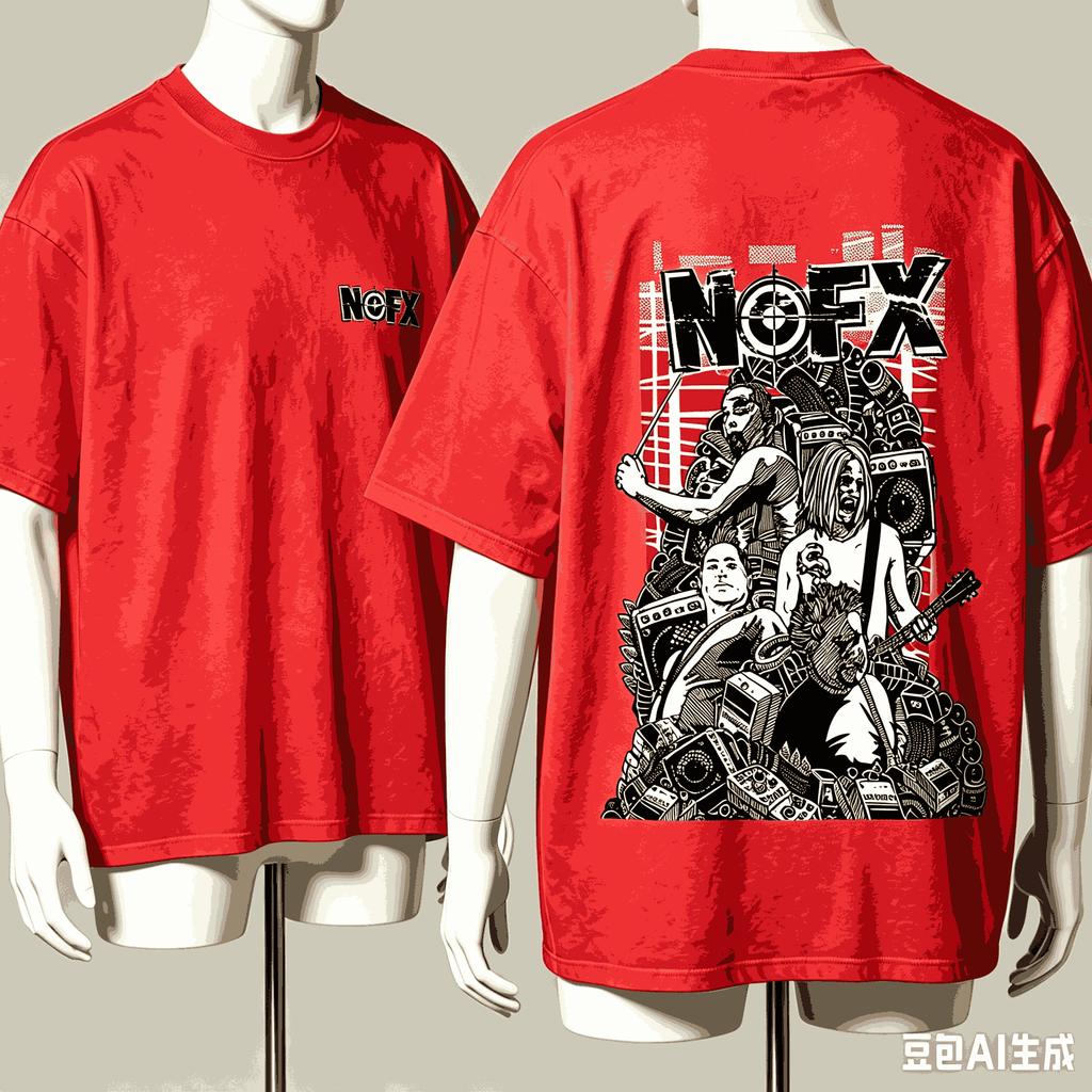 Nofx Für Fan Geschenk T-Shirt Unisex Unisex Harajuku Übergroß Unisex Kurzarm Streetwear Hohe Qualität Paare Klassische Mode Weich