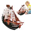 10in Pirates Ship Table Ornament Pirate Model Toys Exquisite Craftsmanship Unique Boats Model Special Gift for Children Kids