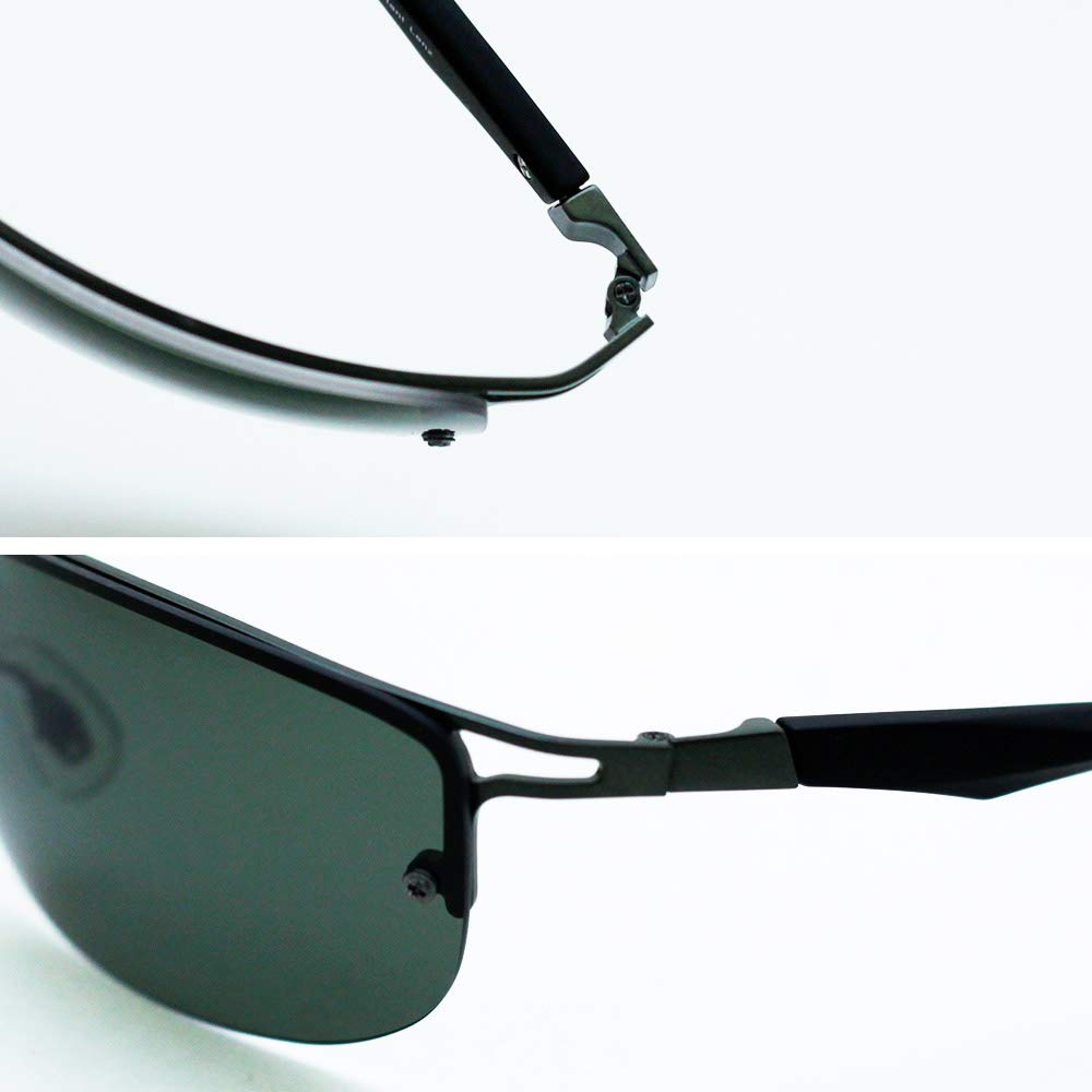 iZONE Polarized Ultra UV for Golf [iZONE] Men's Sunglasses, Lightweight, Protection, ID-P243-DRBK1, Driving, Fishing, (Black-Black)