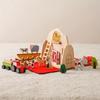 Early Education Cognitive Animal Barn Toys,Baby Educational Play House Farm Ornaments,Interesting Stacking Toys, Wooden Building Blocks Stacking