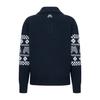 MARTINE GOLF Clover Half Zip-Up Sweater_Navy
