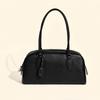 2026 Genuine Leather Women's Bag India Bowling Head Layer Cowhide Simple Fashionable Commuting Shoulder