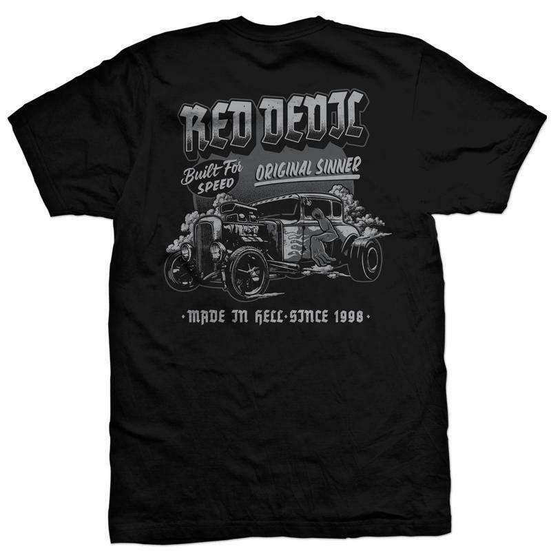 NEW Red Devil REAPER BACK PRINT BLACK T Shirt SMALL 5XLARGE MPT 225 FB BLK S разноцветный