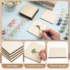 50/100pcs 8/10cm Wood Squares for Crafts Unfinished Wooden Square Cutouts Blank Wood Pieces for DIY Craft, Painting, Staining