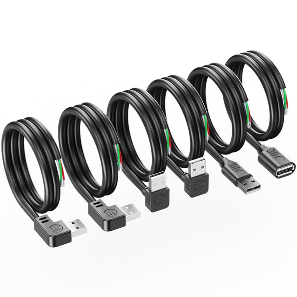 USB Male Female to 4pin Bare Wire Cable, Pigtail Cable 480Mbps USB2.0 Power Data Cable Pigtail Cable