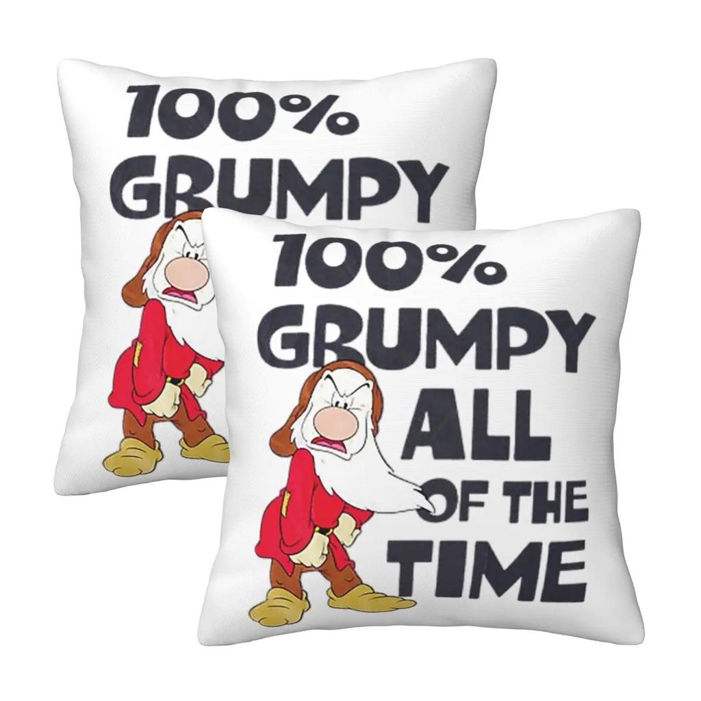 Grumpy Dwarf (5) 2 Pcs Square Pillowcase Pillow Cover Cushion Decor Comfort Throw Pillow For Home Sofa
