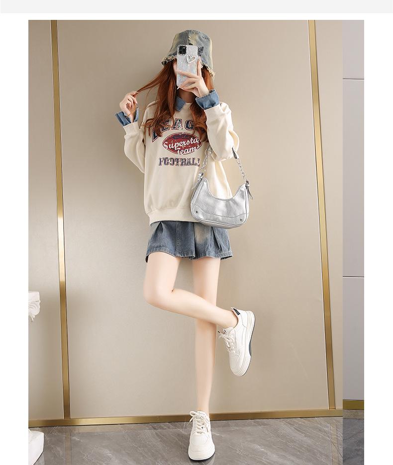 2025 Spring Women's Trendy White Breathable Thick-Soled Korean Style Versatile Casual Sneakers