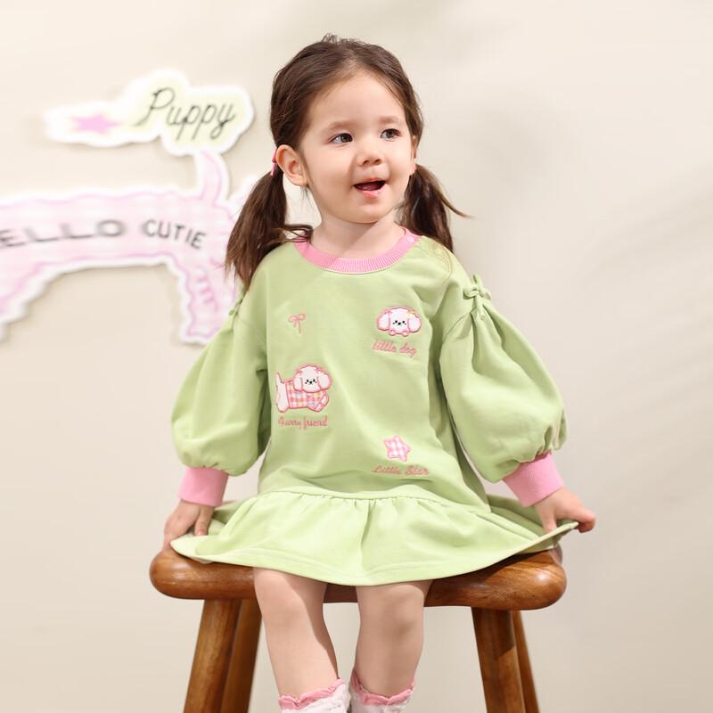 LUSON Baby Girl's Casual Long Sleeve Sweatshirt Dress