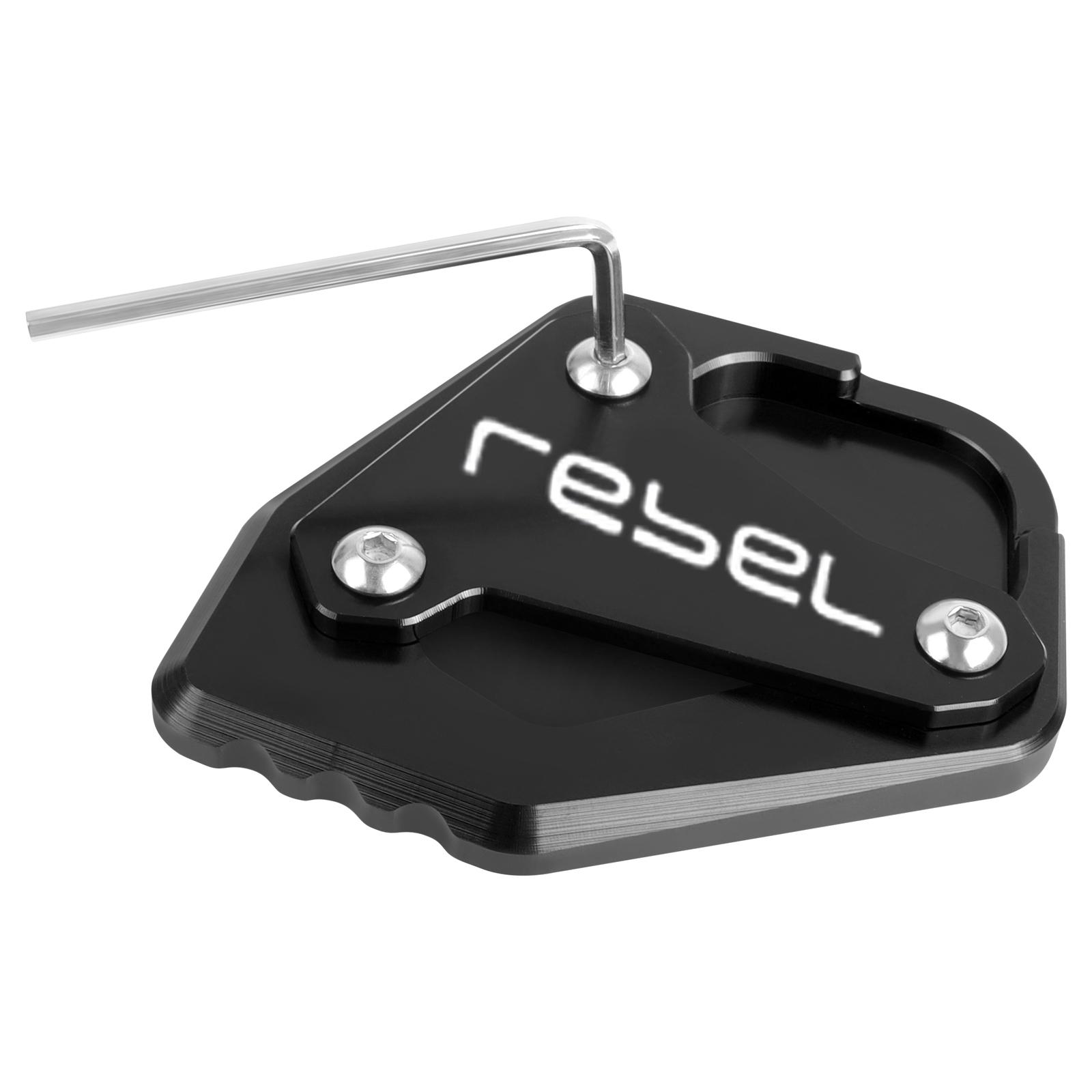 

For HONDA REBEL CMX1100 CM1100 CMX 1100 2020-2025 Motorcycle CNC Kickstand Foot Side Stand Extension Pad Support Enlarge Plate чорний