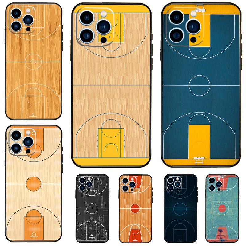 Basketball Court Diagram Phone Case For iPhone 13 11 12 14 15 16 Pro Max 7 8 Plus XR XS Max X Silicone Cover