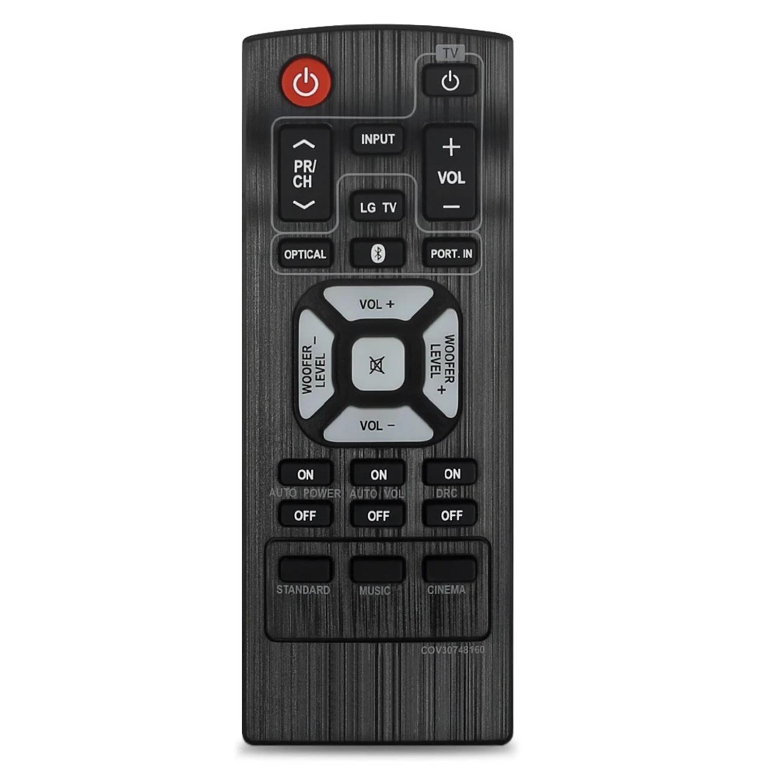 

New COV30748160 Replacement Remote Control fit for LG Soundbar COV30748128 NB2540 NB2540A NB2540D S24A1-W