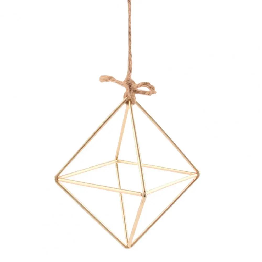 

Железный геометрический горшок для макраме, карманный настенный декор для двора в стиле бохо, садоводство, подвесная подставка для зеленых растений, держатель для воздушных растений, домашний декор gold 6.3x6.3x8.3cm