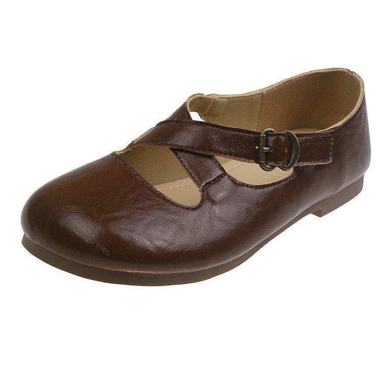 [Yushilai] Mori flat-bottomed Mary Jane shoes for women's 2025 spring new gentle wind French cross-strap single shoes