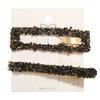 2 Piece Set Women's Alloy Crystal Rhinestone Hairpin Temperament Simple Bangs Hairpin