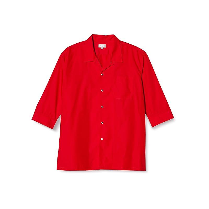 

[Face mix] Broad open collar 3/4 sleeve shirt FB4530U 3 red LL