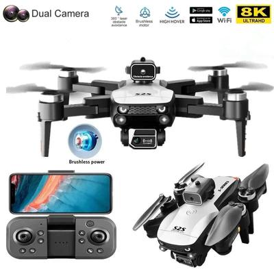 Professional S2S Drone 8K HD Aerial Camera WiFi FPV Optical Flow Brushless Obstacle Avoidance Quadcopter RC Helicopter Toy Gift