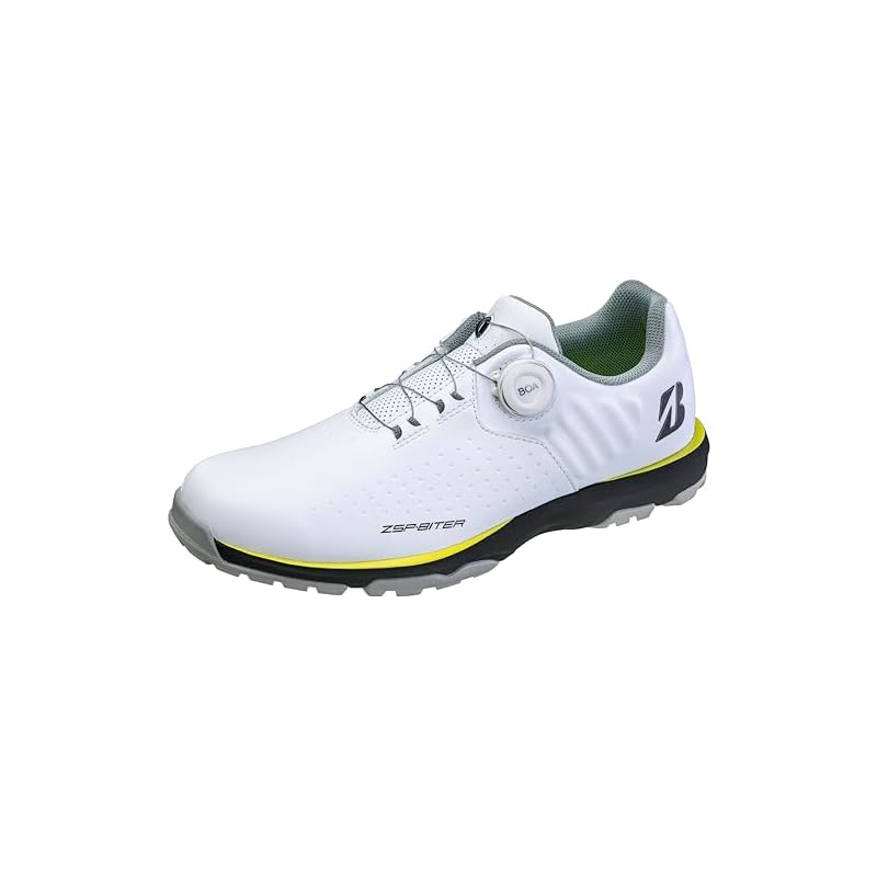 Bridgestone Spikeless Golf Shoes Zero-Spike Biter Light SH2505 Men's White/Yellow 26.5cm 3E
