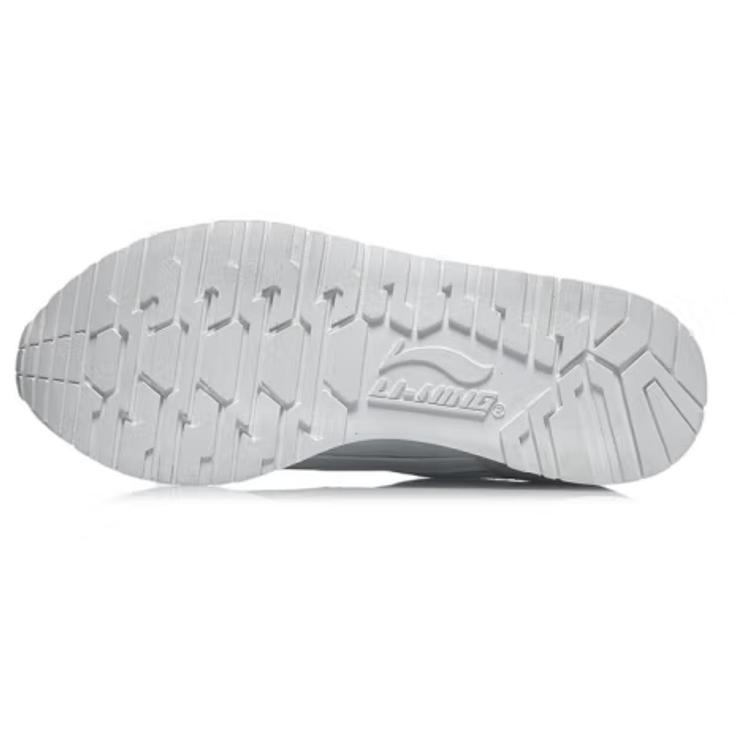 Li Ning ChengFeng Cushioning Slip Resistant Abrasion Resistant Lightweight Low top Running Shoes Men's Mist White AGCR195-3