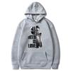 Autumn Letter "All We Need Is Love" and Singer Pattern Printed Hoodies Casual Sports Long Sleeved Men's and Women's Unisex Hooded Sweatshirts