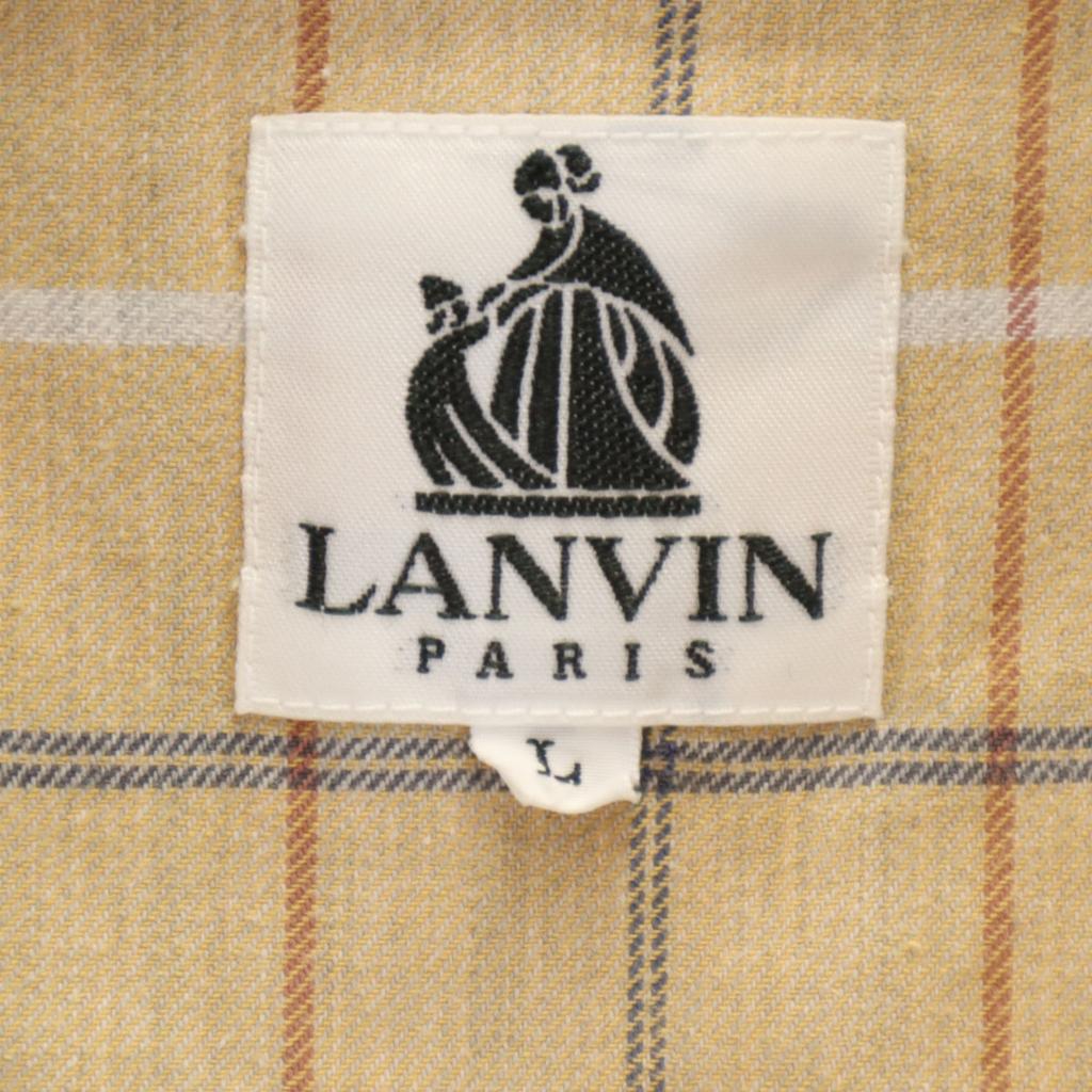 LANVIN 90s Old Check Pattern Room wear L beige pajamas Men's Used