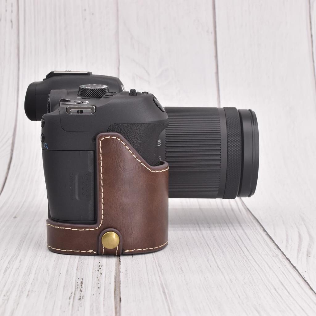 Kinokoo EOS R7 Hülle, Canon EOS R7 Cover, EOS R7 Body Case, PU-Leder, Akkuwechsel, Stativmontagefähig