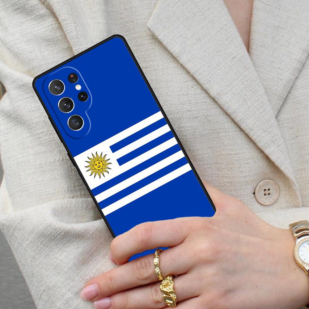 Funda para Teléfono Móvil con Bandera de Uruguay para Samsung Galaxy S26 Ultra S25 S24 S23 S22 S21 S20 Note10