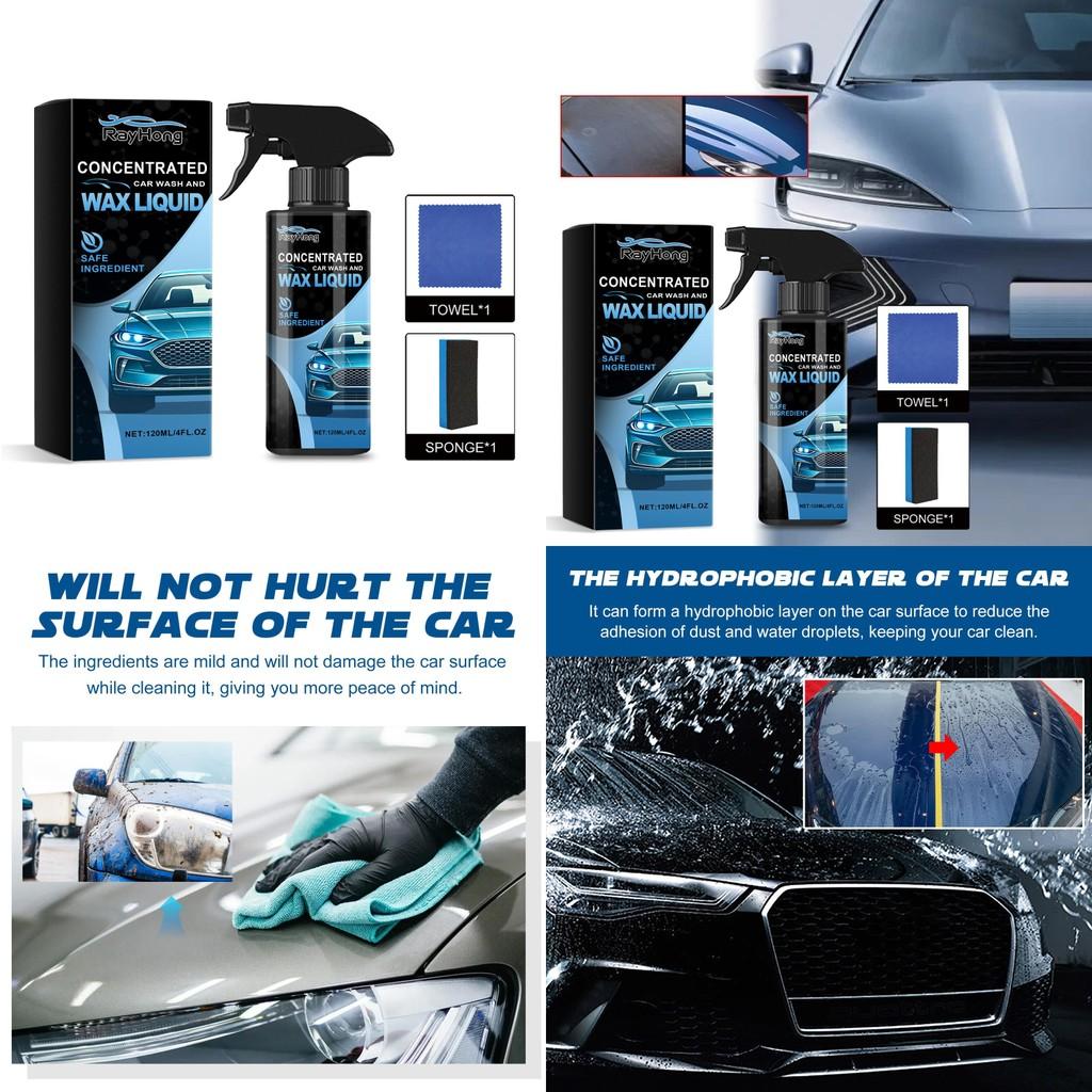Rayhong Autowaschflüssigkeits-Set für gründliche Reinigung und Schutzbeschichtung für Lack und Reifen
