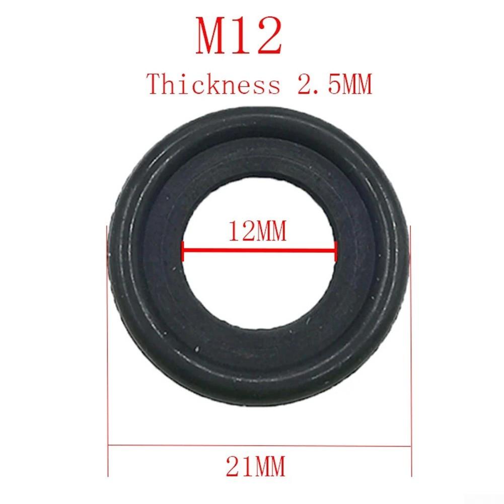 Pcs Black Rubber Sealing Oil Drain Plug Gasket Washer Replacement